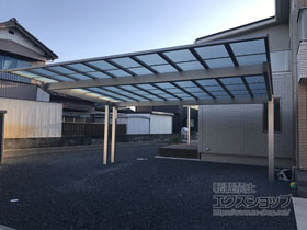 のカーポート エフルージュツインEX 後方支持タイプ 積雪〜20cm対応 施工例