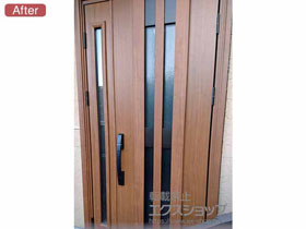 の玄関ドア ドアリモ玄関ドア 断熱D4仕様 親子仕様 (ランマ無) S17 外観右勝手 ※スマートコントロールキー(電池式ポケットKey仕様) 施工例