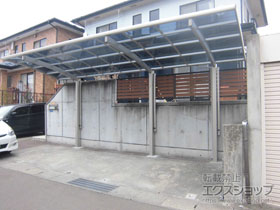 のフェンス・柵 モクアルフェンス 横板タイプ 自由柱 施工例