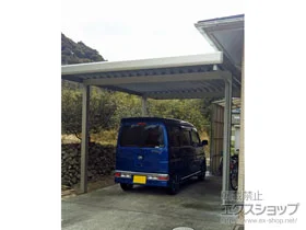 YKKAPのカーポート レオンポートneo 1台用 角柱4本仕様 積雪〜50cm対応 施工例