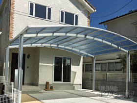 のカーポート ネスカR (ラウンドスタイル) ワイド 積雪〜20cm対応 施工例