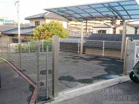 のフェンス・柵 イーネットフェンス1FK型 傾斜地用 自由柱施工 施工例