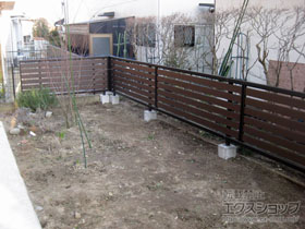 のフェンス・柵 モクアルフェンス 横板タイプ 自由柱 施工例
