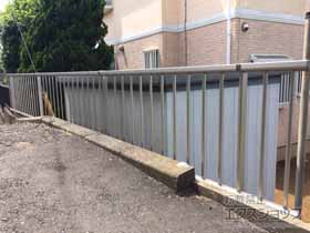 のフェンス・柵 ミエッタフェンス 防犯たて格子タイプ 自由柱施工 施工例