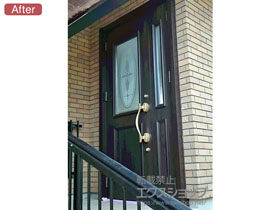 の玄関ドア リシェントII 断熱K4仕様 親子仕様(ランマ無)L D11型 施工例