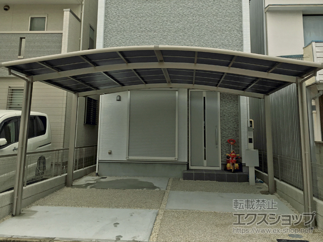 のカーポート ネスカR (ラウンドスタイル) ワイド 積雪〜20cm対応 施工例