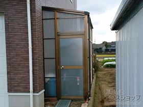 のストックヤード スピーネストックヤードF型 波板タイプ ヤード仕様 積雪〜50cm対応 施工例