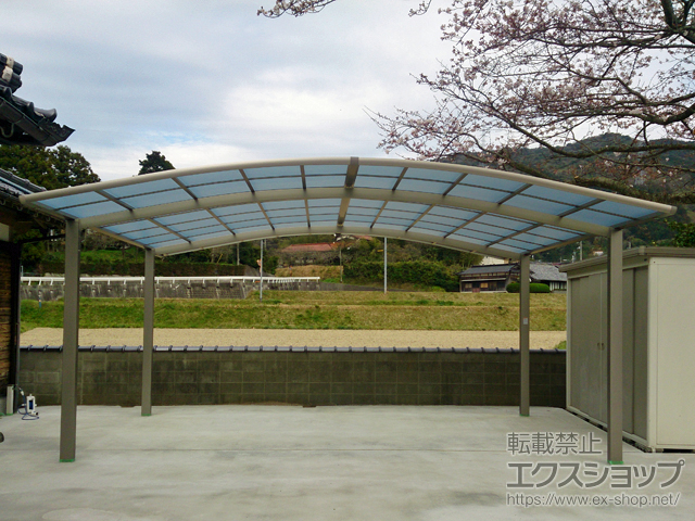 のカーポート ネスカR (ラウンドスタイル) ワイド 積雪〜20cm対応 施工例