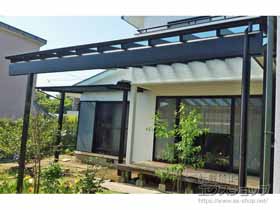 のテラス屋根 ヴェクターテラス F型 ビッグサイズ 単体 積雪〜20cm対応 施工例