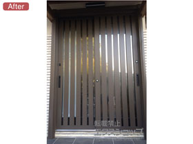 の玄関ドア リシェント玄関引戸 PG仕様 2枚建戸 ランマ無 15型(縦通し) 施工例