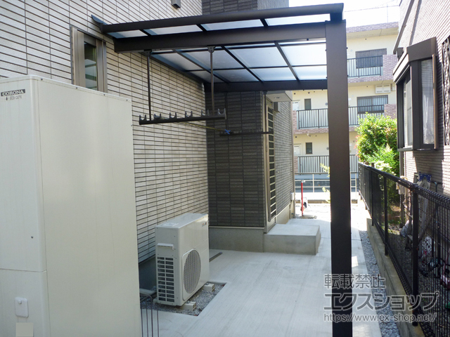 のテラス屋根 レボリューD テラスタイプ 単体 積雪〜20cm対応 施工例