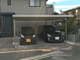 のカーポート レオンポートneo 角柱4本仕様 2台用 積雪〜50cm対応 施工例