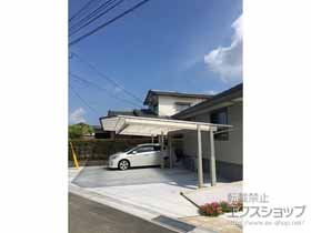 のカーポート エフルージュツインEX 後方支持タイプ 積雪〜20cm対応 施工例