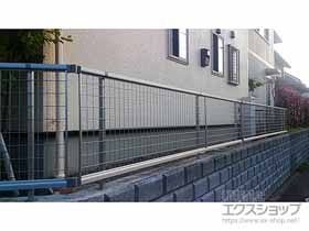 のフェンス・柵 レスティナメッシュフェンス2型 自由柱施工 施工例