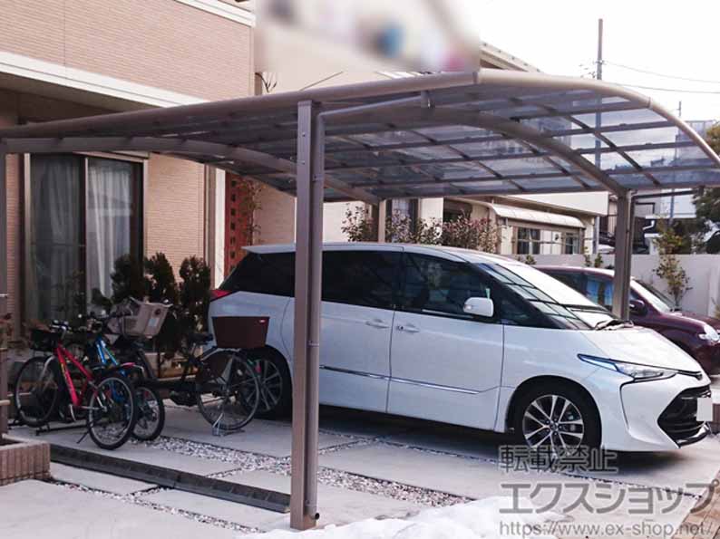 のカーポート ネスカR (ラウンドスタイル) ワイド 積雪〜20cm対応 施工例