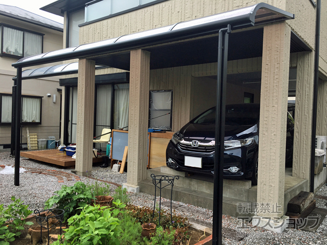 のテラス屋根 スピーネ R型 テラスタイプ 単体 積雪〜20cm対応 施工例