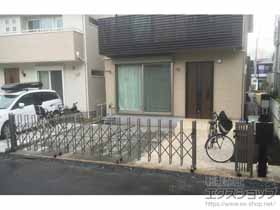 のカーゲート セレビューMA型 キャスター式 両開き親子 63FA 施工例