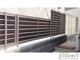 のフェンス・柵 セレビューフェンス RP3型 太横パネル 自在柱式 施工例
