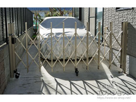 のカーゲート トリップゲート RA型 ノンレール 片開き 27ｓ 施工例