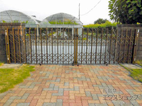 のカーゲート アルシャインII PG型R(ペットガード) Aタイプ ノンレール 両開き 520W 施工例