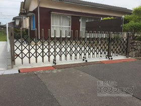 のカーゲート トリップゲート RC型 ノンレール 両開き親子 53WO（12S+41M） 施工例