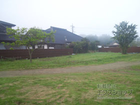 のフェンス・柵 京香 建仁寺垣 ユニット型 フリーポールタイプ 片面仕様 施工例