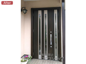 の玄関ドア リシェントII 断熱K4仕様 親子仕様(ランマ無)L F13型 施工例