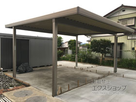のカーポート テリオスポートIII 900 2台用 角柱4本仕様 積雪〜30cm対応 施工例