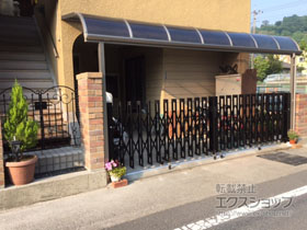 のカーゲート アルシャインII M型 Aタイプ センターレール 両開き 520W 施工例