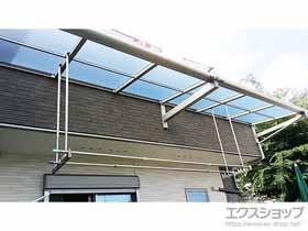 のバルコニー・ベランダ屋根 ヴェクターテラス F型 ルーフタイプ 連棟 積雪〜20cm対応 施工例