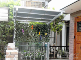 のサイクルポート・駐輪場 ネスカRミニ (ラウンドスタイル) 積雪〜20cm対応 施工例