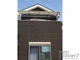 のバルコニー・ベランダ屋根 プレシオステラス F型 屋根タイプ 単体 積雪〜20cm対応＋吊り下げ式物干し 施工例