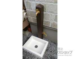 の立水栓・ガーデンシンク 立水栓ユニット モ・エットL シンプルパンセット 施工例
