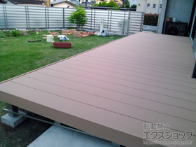 のウッドデッキ リウッドデッキ 200＋独立式 リウッドステップ 2型(1段) 施工例