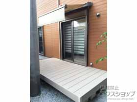 のウッドデッキ エバーエコウッドII ホワイト 施工例