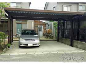 のカーポート ジーポートneo Aタイプ 2台用 角柱4本柱 積雪〜100cm対応 施工例