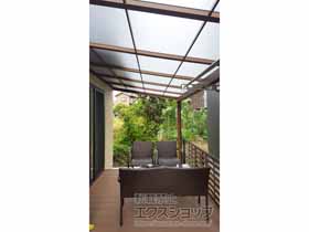 のテラス屋根 シュエット テラスタイプ 連棟 積雪〜20cm対応 施工例