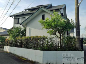 のフェンス・柵 メッシュフェンスM0 間仕切柱 施工例