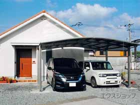 のカーポート ネスカR (ラウンドスタイル) ワイド 積雪〜20cm対応 施工例