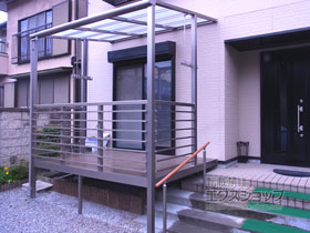 のテラス囲い・サンルーム サニージュF型 オープン納まり 積雪〜20cm対応 施工例