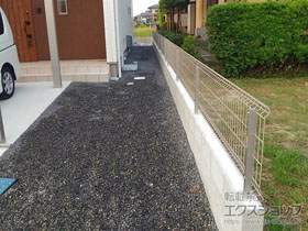 のフェンス・柵 イーネットフェンス2F型 自由柱 施工例