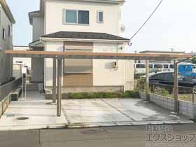 のカーポート ソルディーポート 1500 2台用 間口延長 マテリアルカラー 積雪〜50cm対応 施工例