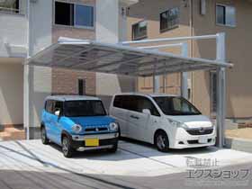 のカーポート ダブルフェース 背面支持 積雪〜20cm対応 施工例