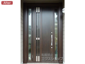 の玄関ドア リシェントII 断熱K4仕様 両袖仕様(ランマ無)L F87型 施工例