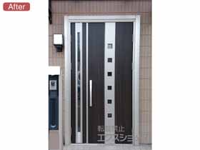 の玄関ドア ドアリモ玄関ドア 断熱D4仕様 親子仕様 (ランマ無) K10 外観右勝手 施工例