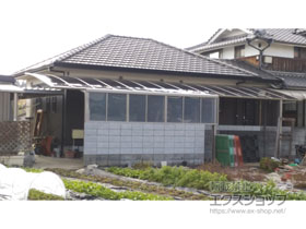 のカーポート ネスカR (ラウンドスタイル) 縦連棟 積雪〜20cm対応 施工例