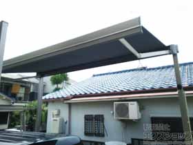 のオーニング・日よけ 彩風 あやかぜ S型 電動式 独立納まり 施工例