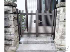 門扉 ハイ千峰 両開き 柱使用 施工例