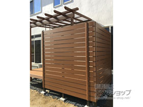 のフェンス・柵 マイティウッド ベーシック 16段 隙間10mm 施工例