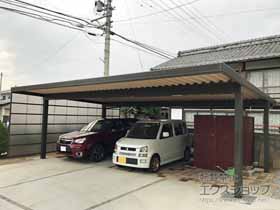 のカーポート テリオスポートIII 1500 3台用 角柱4本仕様 積雪〜50cm対応 施工例